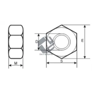 10 HV Grade DIN 6915 / EN 14399-4 Hexagon Nuts Plain Black