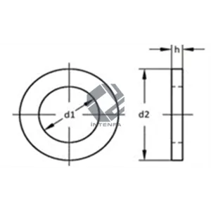 100 HV DIN 125 ISO 7089 UNI 6592 Plain Washers